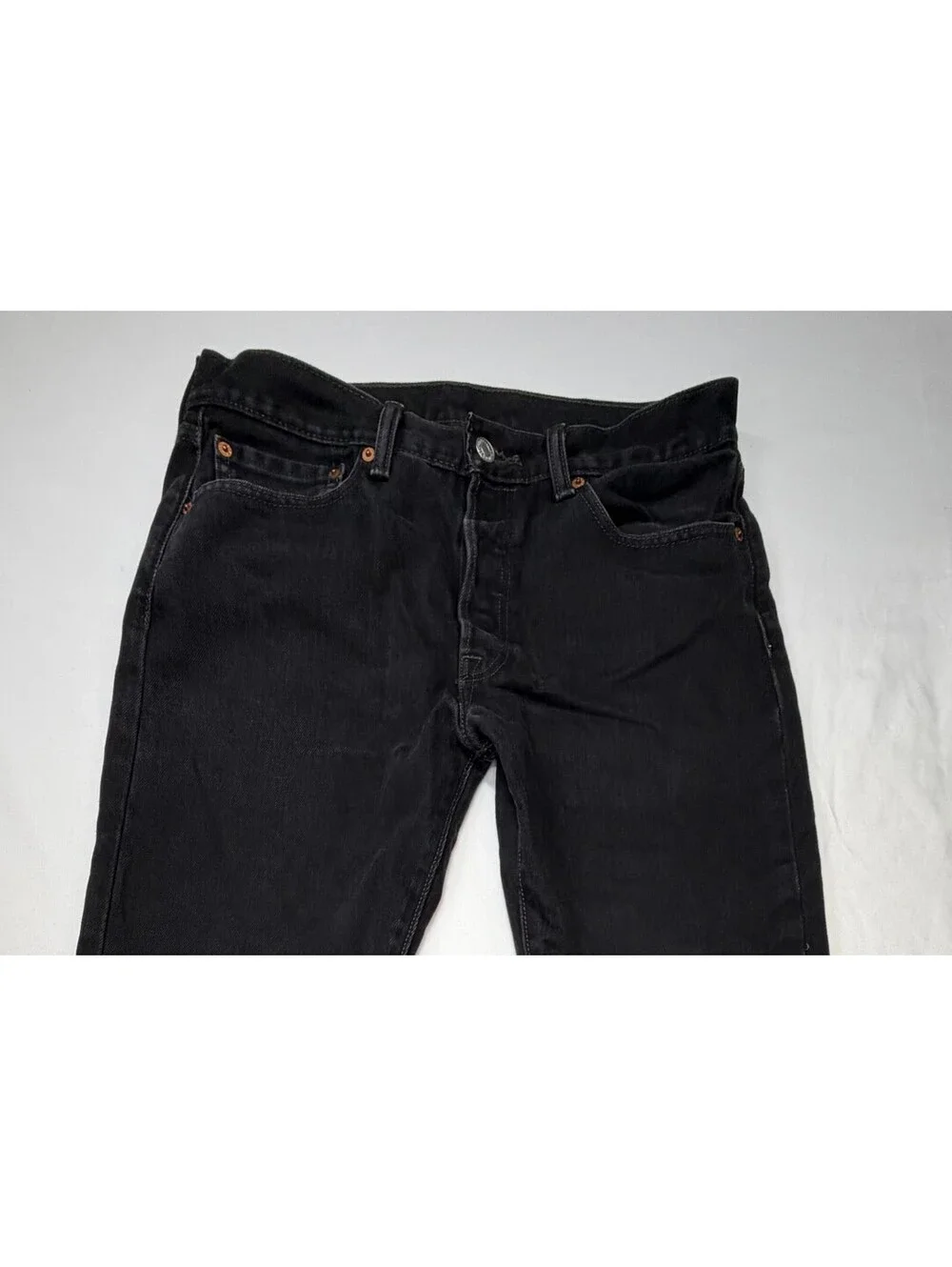 Levi Strauss 501 Men's Jeans Straight Leg Zip Fly Mid-Rise Size 32 Black